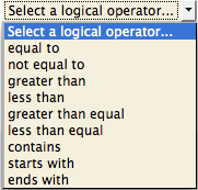 KDCompute - Select |br| Logical Operator