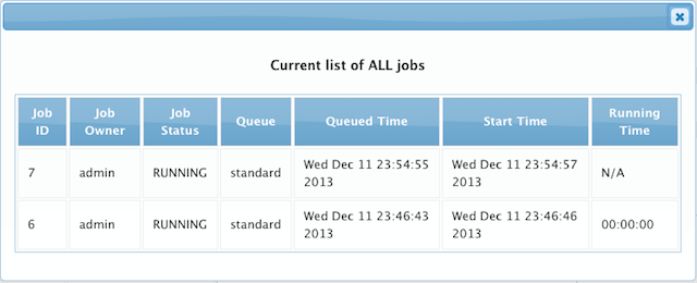 KDCompute - List All Jobs