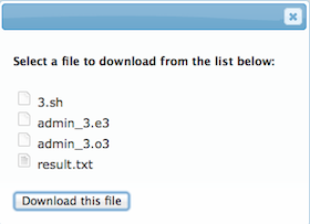 KDCompute - Job Folder containing |br| job output