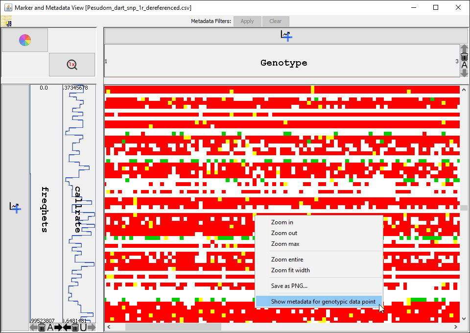 Genotype Data Point Options