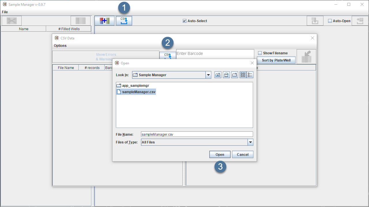 Importing a Sample Data File